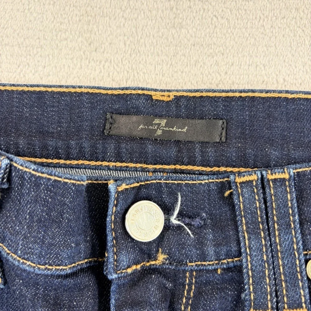 Seven for All Mankind Wide Leg Jeans Blue Denim Women 29 High Waist Designer